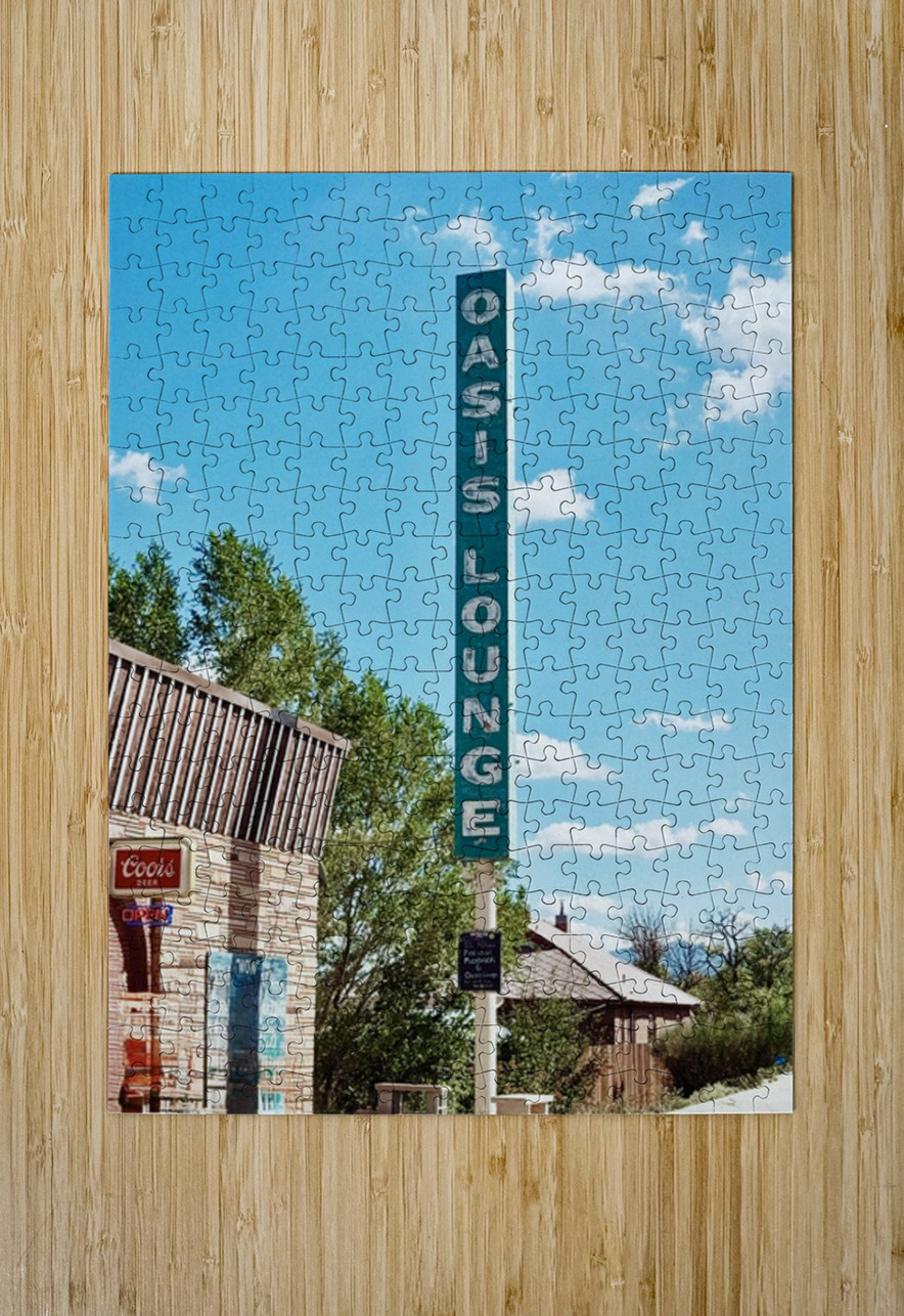 Oasis Lounge - Ash Fork Az - Route 66 Leslie Affeldt Photography Puzzle printing
