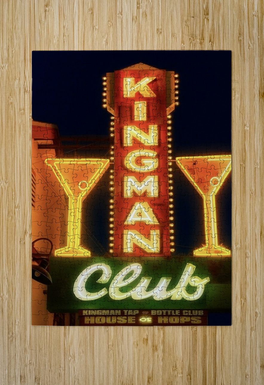 Kingman Club at night Leslie Affeldt Photography Puzzle printing