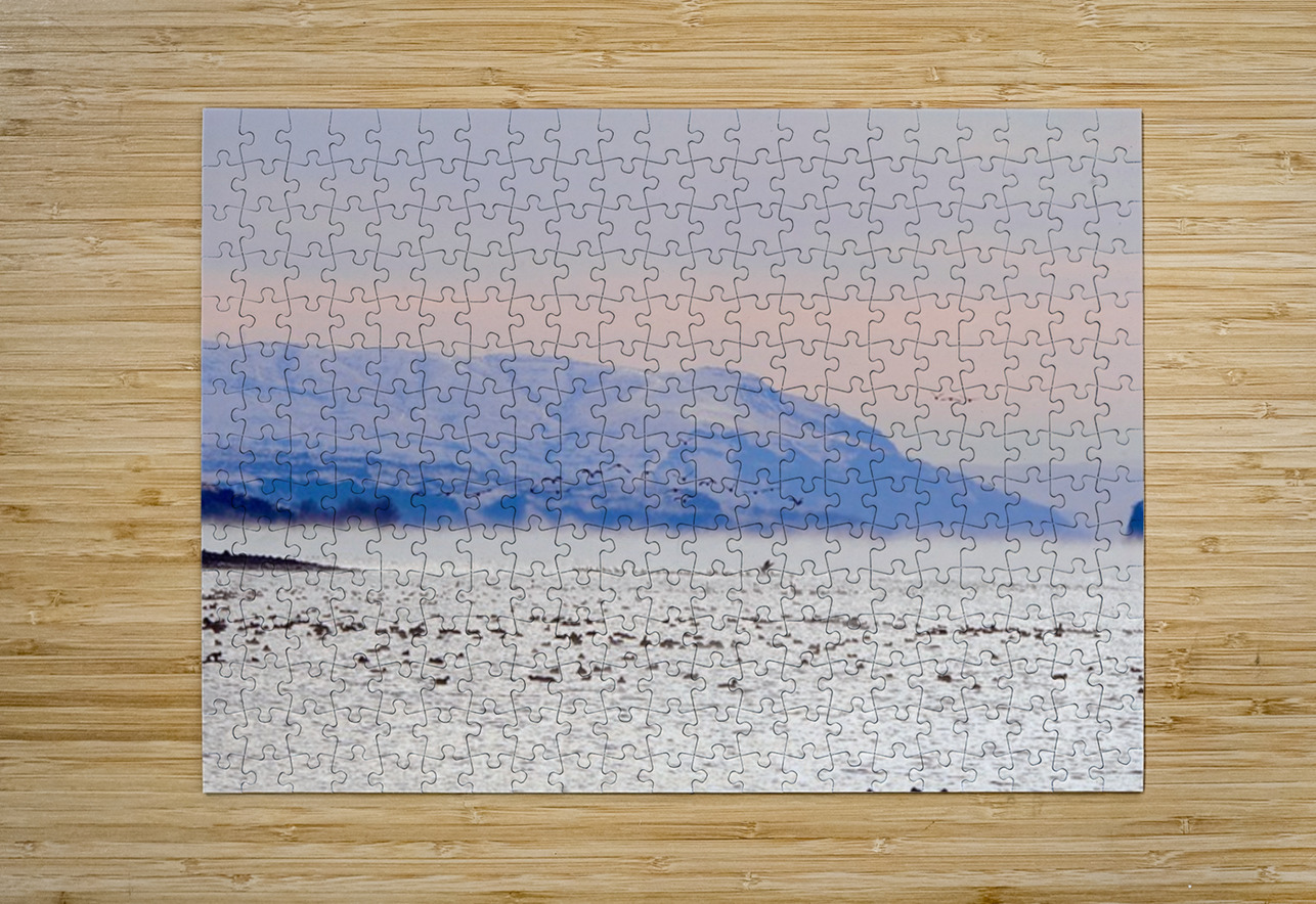 Beauty in the bitter cold - Columbia River 2 Leslie Affeldt Photography Puzzle printing