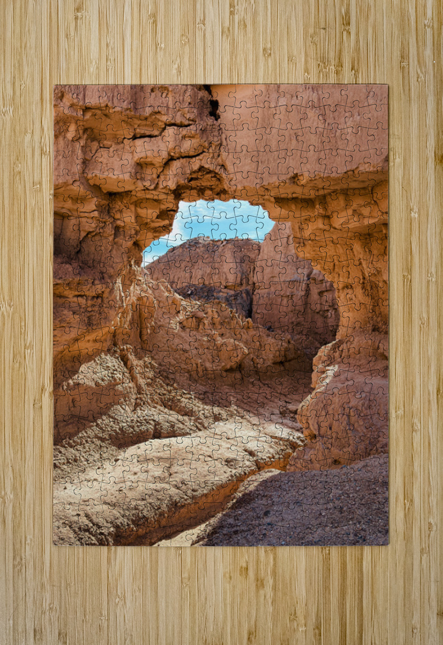 The Arch in Mud Canyon vertical Leslie Affeldt Photography Puzzle printing