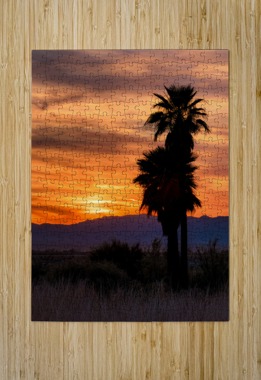 Topock Marsh Sunset Leslie Affeldt Photography Puzzle printing