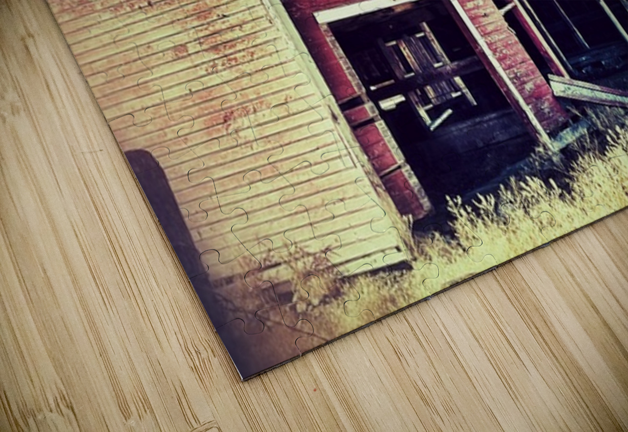 Distressed old red barn Leslie Affeldt Photography Puzzle