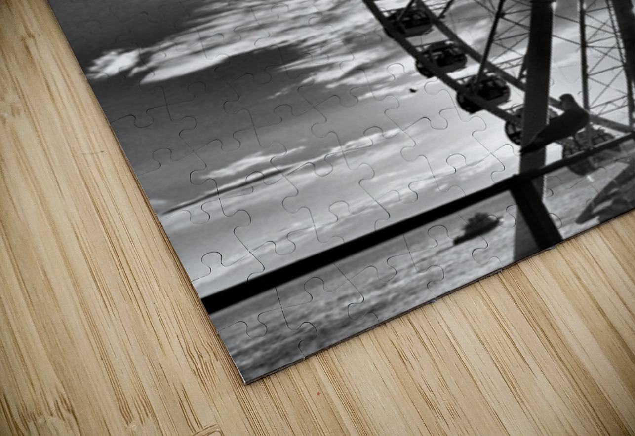 Seattle Great Wheel  B&W Leslie Affeldt Photography Puzzle