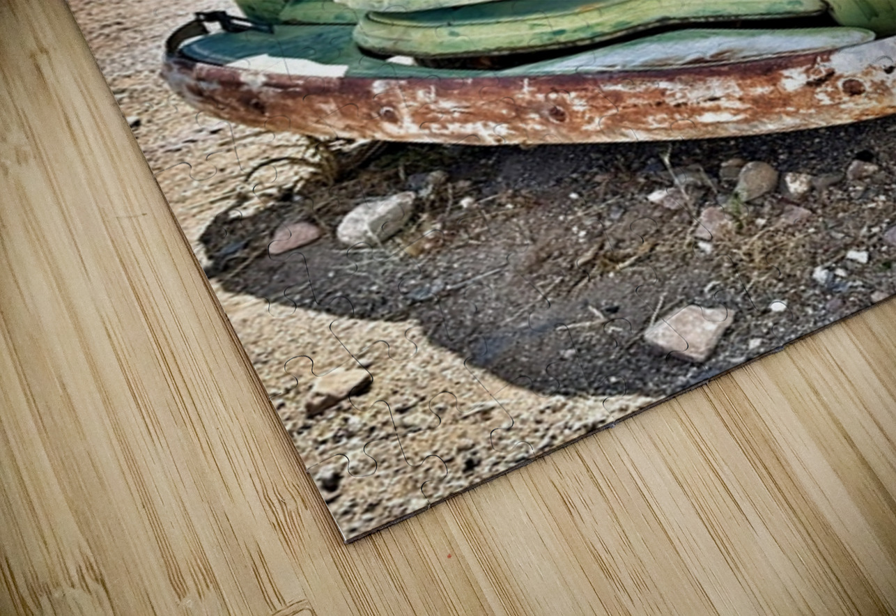 Vintage green truck Leslie Affeldt Photography Puzzle