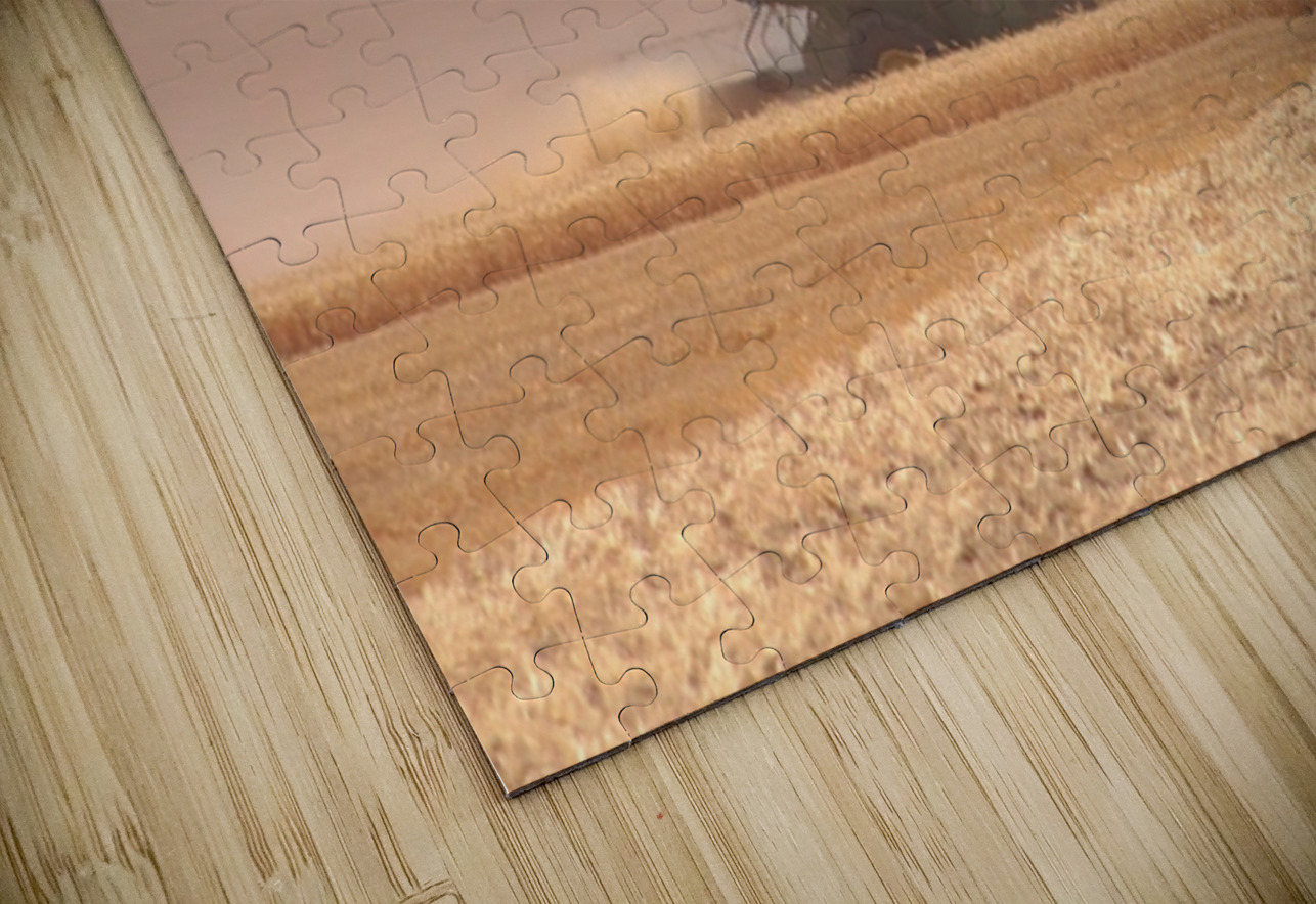 Wheat Havest Sundown Leslie Affeldt Photography Puzzle