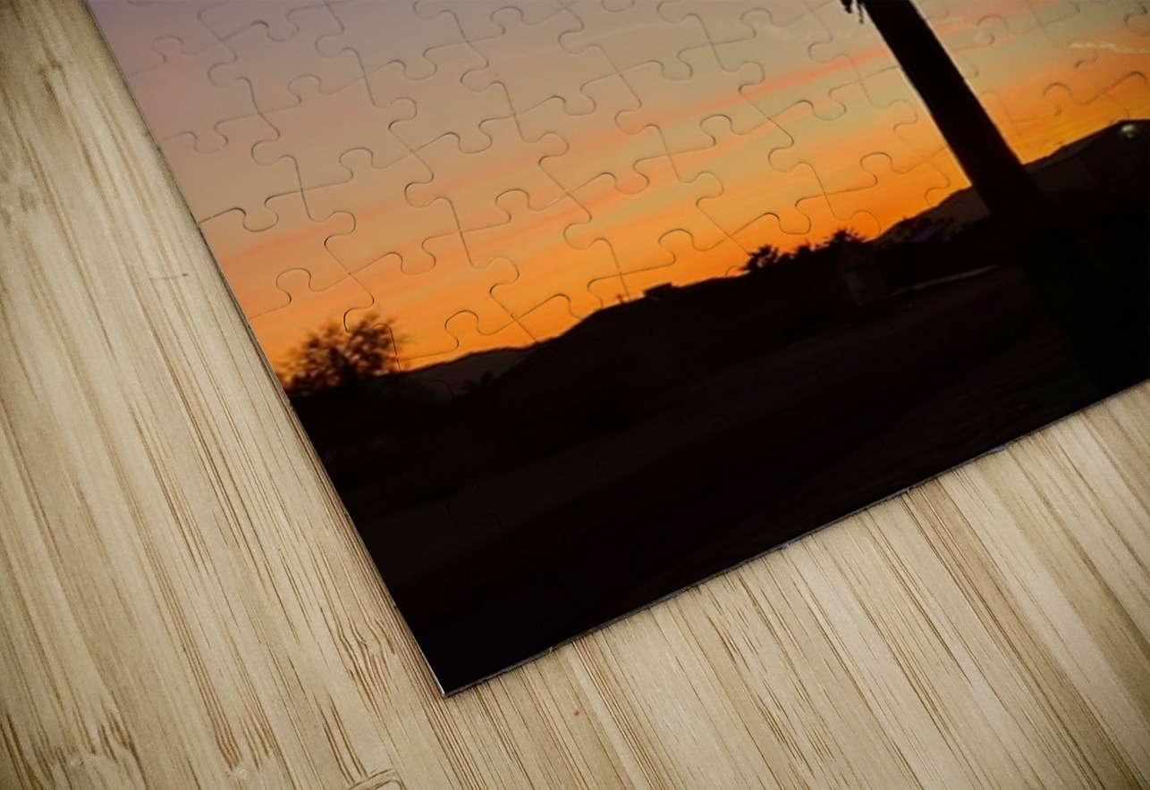 Afterglow Palm Leslie Affeldt Photography Puzzle