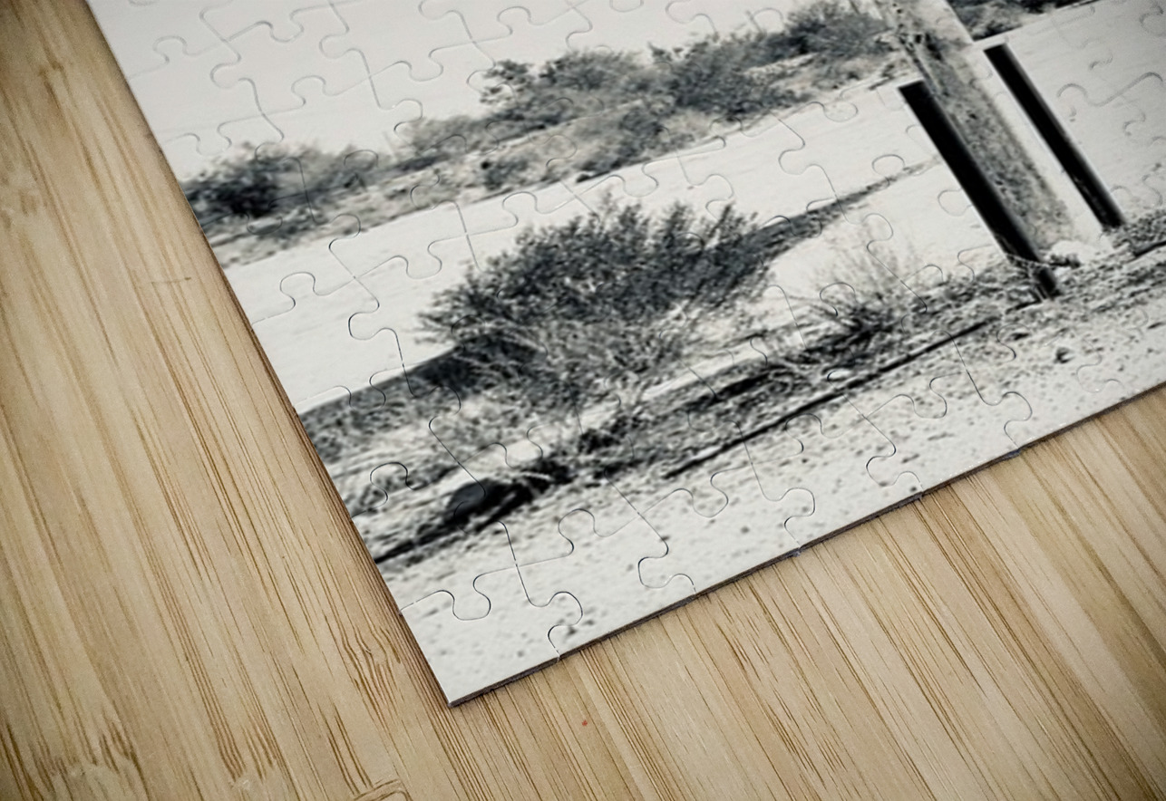 Whiting Bros Motel sign Yucca Arizona Route 66 B&W Leslie Affeldt Photography Puzzle