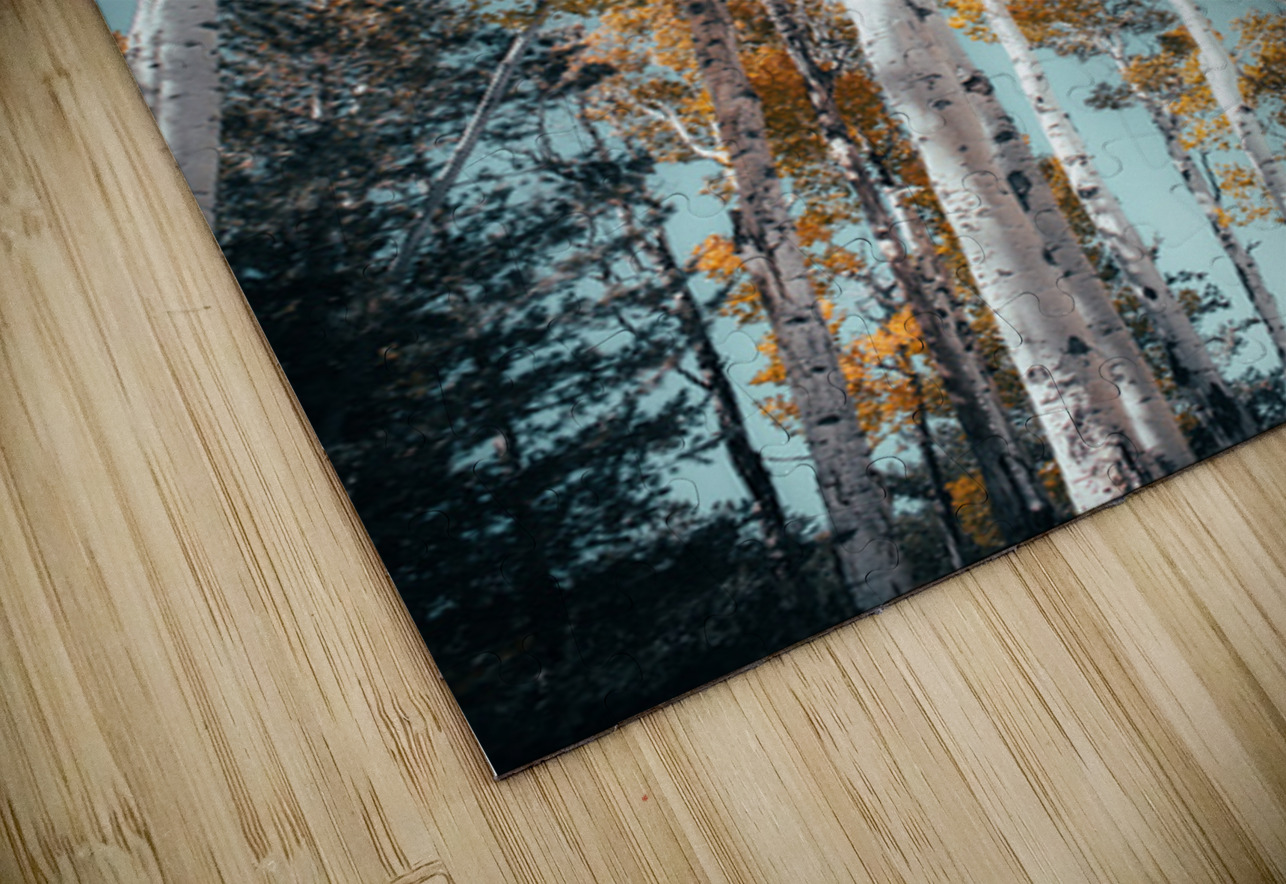 Blue skies and Aspen leaves Leslie Affeldt Photography Puzzle