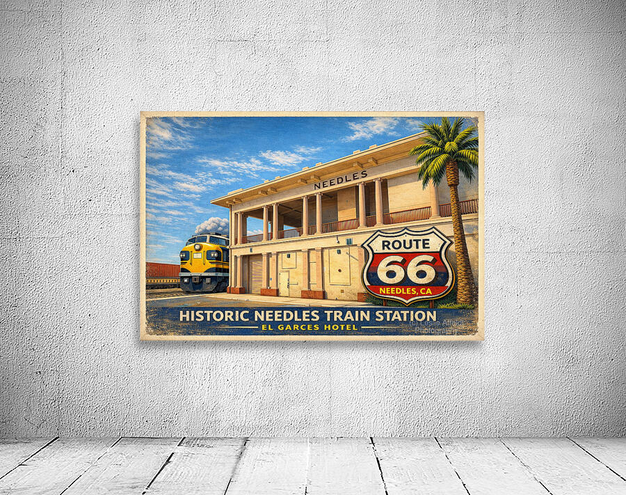 El Garces hotel & train station Needles CA.  Wall Preview