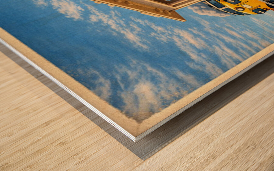 El Garces hotel & train station Needles CA.  Wood print